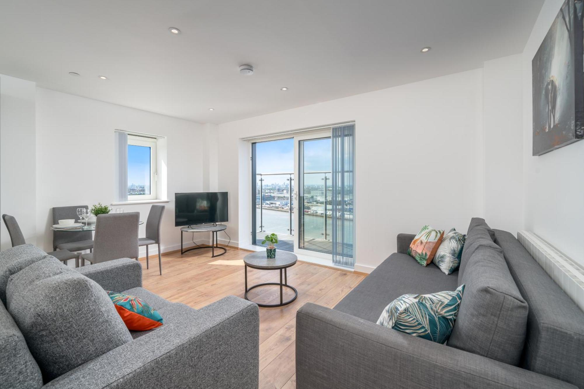 Skyvillion - London River Thames Top Floor Apartments By Woolwich Ferry, Mins To London Excel, O2 Arena , London City Airport With Parking Bagian luar foto